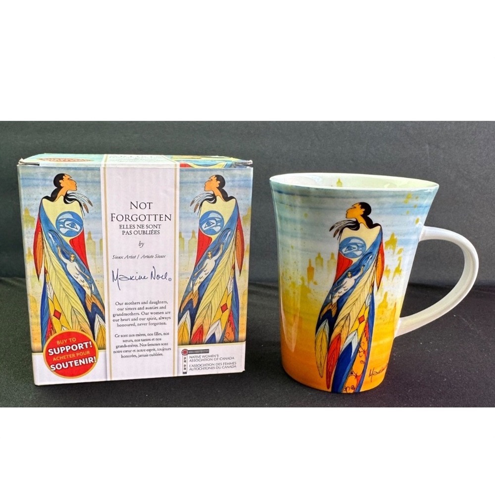 Maxine Noel Not Forgotten Porcelain Mug 10 oz. NIB First Nations Art Collectible